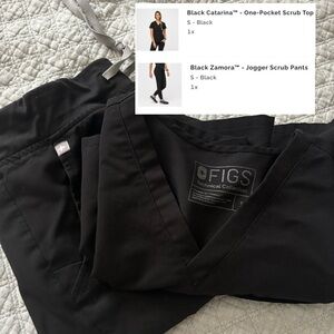 Figs black size S scrub set